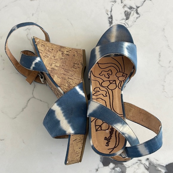 UNIONBAY Tie Dye Cork Ankle Wrap Wedge Sandal -8.5 - Picture 6 of 12
